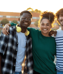 Group of multicultural friends